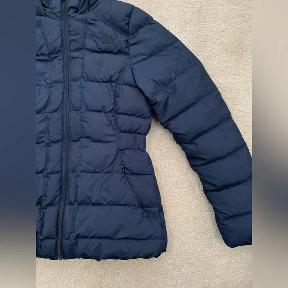 The North Face Women’s Small Navy Blue Gotham Il Hooded 550 Down Puffer Jacket - Picture 7 of 14